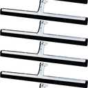 6pcs Double Foam Floor Squeegee 18 Inch Cleaning Squeegee Heavy Duty Rubber Broom Stainless Steel EVA Foam Blade Industrial Floor Scrubber for Garage Pool Concrete Window