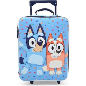 Fast Forward Bluey 16" Soft Luggage - Cute & Durable Carry-On Suitcase for Travel 16X12X5