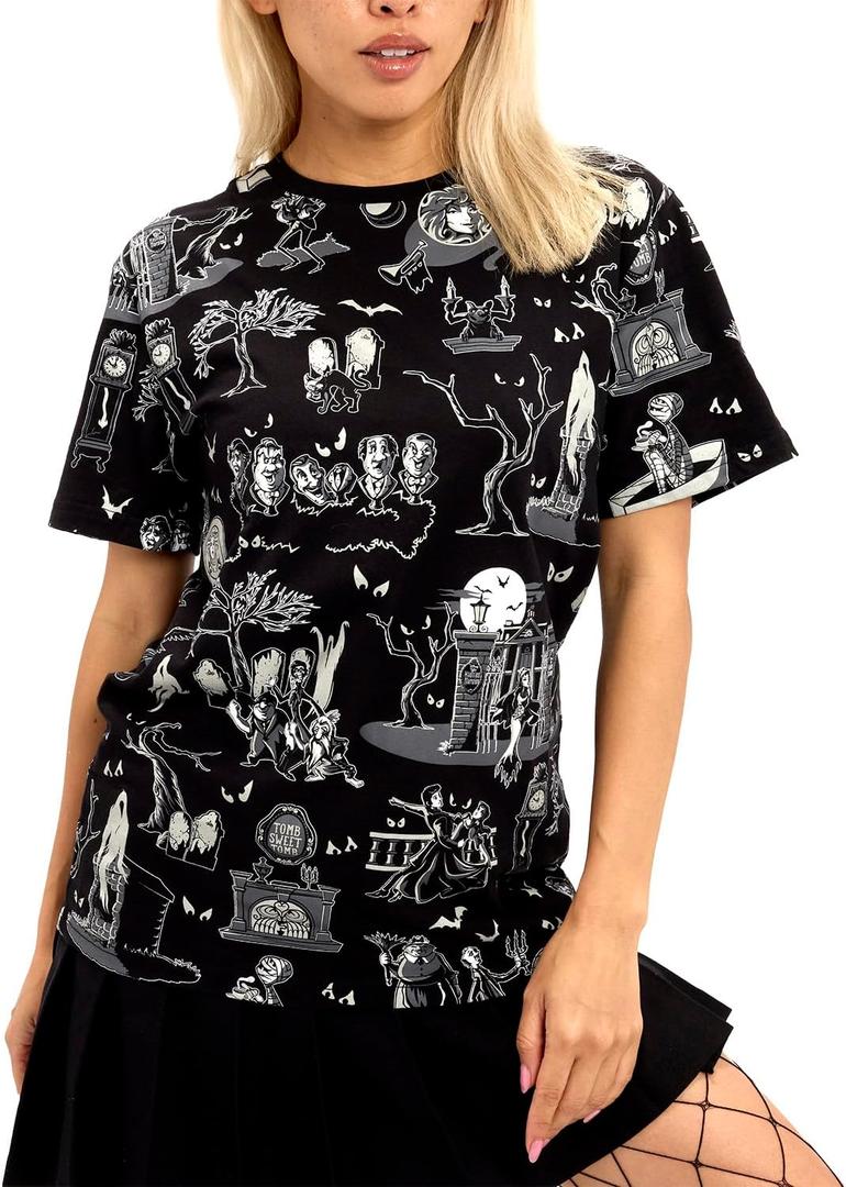 Loungefly Disney Haunted Mansion Unisex Tee Medium Loungefly Disney Haunted Mansion Unisex Tee Medium