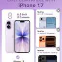 BERFY for iPhone 17 Case for Women, Clear Glitter Shockproof Protective Case, Anti-Yellowing, with Screen Protector & Camera Lens Protector 6.3", Diamond Sparkle Clear