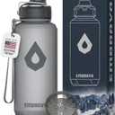 Embrava 40 oz Water Bottle - Large BPA Free Sports Bottle for Gym Hiking - Wide Mouth Leak Proof Fast Flow - Durable Reusable Tritan Plastic - Carry Ring - Sport Water Bottles for Men Women