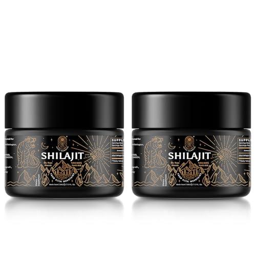 ALTAY MUMMIYO Shilajit Resin with Fulvic Acid & Trace Minerals, Original Siberian Pure Shilajit with 85+ Humic Acid Supplement for Energy & Immune System - 100 Serving / 50g (2 Pack), Gel