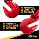 US Cargo Control Ratchet Chain Binders 3/8"- 1/2" (4-Pack), 9,200 LBS Working Load Limit, Use Ratchet Binders with 3/8 Inch Grade 70 and 3/8 Inch & 1/2 Inch Grade 43 Chain