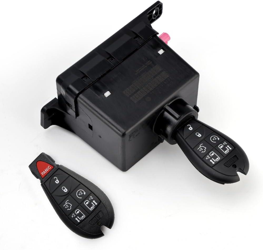 Areyourshop Wireless Ignition Node Module with 2 Keys for Grand Caravan, Journal, Town&Country, for Dodge for Chrysler for Jeep 68210156AB 68066727AB/AA/AD/AC/AF, 05026149AG/AF/AD/AE/AH 05026874AE