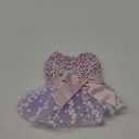 CuteBone Dog Birthday Dress Girl Puppy Skirt Tutu Cat Wedding Outfit Pet Party Clothes for Small Dogs Costume DD14XS (Purple embroidered dress)