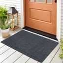 Doormats, Thin Indoor Door Mat 36''x 24'', Low Profile Non Slip Outdoor Doormats, Dirt Trapper and Absorbent, Welcome Matts for Muddy Wet Shoes and Paws