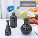 Brajttt Bud Vase Set of 25: Black Glass Vases - Small, Cute Vintage Set for Flower, Wedding, Home Decorations