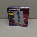 DG-Direct Christmas Tree Topper Lighted Star with 6 Projected Patterns,3D Hollow Sparkling Star Christmas Tree Topper with Rotating Magic Projector for Christmas Tree Ornament (Glitter Silver 6)