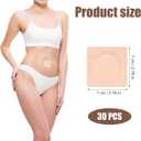 2 x 30pcs Castor Oil Pack Wrap for Belly Button, 2.76in Disposable Self-Adhesive Castor Oil Patches Pads Highly Absorbent Anti-Leak Organic Cotton Castor Oil Compress Covers (Oil Not Included)