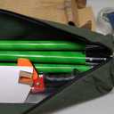 Manual Pole Saw for Tree Trimming, 27 FT Manual tree purner with 8 Fiberglass Handles, Sharp steel Blade and Scissors, Easy to Carry and Extendable Design for Tree Maintenance, Green