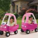Little Tikes Princess Cozy Coupe Ride-On Toy - Toddler Car Push and Buggy Includes Working Doors, Steering Wheel, Horn, Gas Cap, Ignition Switch - For Boys and Girls Active Play , Magenta