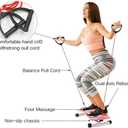 Sport Exercise Twist Board, Aerobic Waist Twister with Loop Resistance Bands,Slimming and Foot Massage53.5 * 35.5CM (pink)