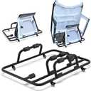 Jeep Hardtop Storage Rack for Wrangler CJ-7 YJ TJ JK JL (1976-2025), Rolling Carbon Steel Hard Top Storage System with Wheels
