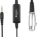 236''/6m Sevenoak XLR Female to 3.5mm Connector Microphone Mic Cable Adapter Adjustable Volume Mini Jack AUX Cord Audio Wire Compatible with iPad iPhone iPod Touch and Other Mobile Devices