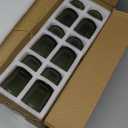 Glasseam Glass Tealight Candle Holder: 24 PCS Green Ribbed Votive Candle Holders Bulk Small Christmas Tea Lights Holders for Table Centerpiece Wedding Decor