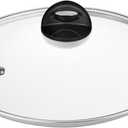 Glass Lids for Pot and Pan, 8, 9.5, 10.25, 11, 12, 12.6, 13.5, 14 Inch Tempered Replacement for Covers Kitchen Cookware, Frying Pan, Wok, Skillet (8 Inch)