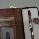 OCASE for iPhone 17 Pro Detachable Wallet Case with Card Holder, 2 in 1 PU Leather Flip Folio with RFID Blocking Stand Wrist Strap Shockproof Phone Cover 6.3 Inch 2025, Dark Brown