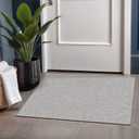 Beverly Rug Easy Jute Gray Entry Rug 2x3 Solid Washable Durable Outdoor Indoor Area Rugs for Living Dining Patio Office Stain Resistant Non Shedding Casual Indoor Outside Carpet 2 x 3 Gray (Grey)