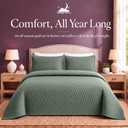 Queen Quilt Bedding Set | Lightweight Summer Bedspread 3 Pc