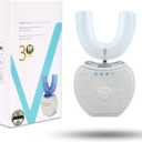 Sani White Ultrasonic Toothbrush, Ortho Sparkle Sonic Glow Brush, 360 Brite Toothbrush Adult U Shaped Ultrasonic Tooth Cleaner Teeth Whitening Light Electric Automatic Hands Free