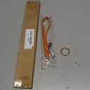 Wristlet Strap Keychain Wristlet Lanyard Hand Strap Replacement with Ring Lanyard (Orange/Gold)