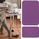 2 Sizes Sewing Machine Muffling Mat & Foot Pedal Mat, Reduce Vibrations Noise & Anti Bounce, Non Slip Serger Sewing Machine Mat for Quilting Embroidery, Sewing Machine Pads for Holiday Sewings Present (Purple (2PCS - Large))