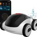 Cordless Robotic Pool Cleaner, Automatic Pool Vacuum with App, Lasts up to 240 Mins, Ultra-fine Dual Filter Ideal for Above/In-Ground Pools up to 1,076 Sq.ft
