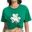 St Patrick's Day Shirts for Women and Men Lucky Irish Green Shamrock Tee Costume Funny Saint Clover Printed Top, Size: S