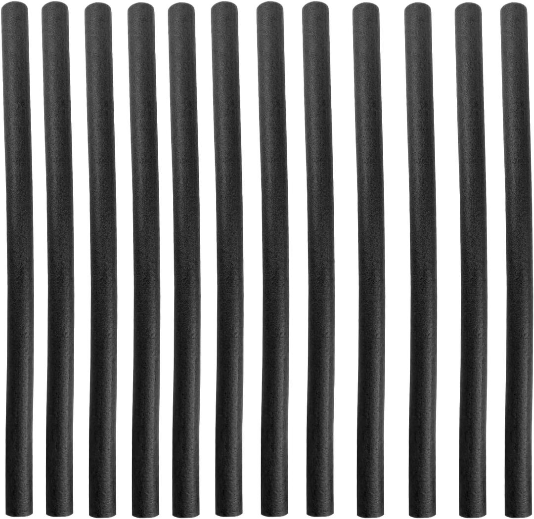 Trampoline Pole Covers 1.26 inch Diameter Replacement, Trampoline Pole Foam Sleeves,38''Length, Protective Tube, Black, Set of 12