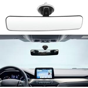 RGOAANC Car Rear View Mirror with Suction Cup, 360 Degrees Adjustable Reduce Blind Spots, Anti Glare Wide Angle HD Auto Inside Rearview Mirror Car Accessories Universal for Vehicle, Truck, SUV, Boat