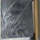 JOY worker Height Adjustable Rolling Laptop Desk with Shelf, Mobile Standing Desk, Pneumatic Mobile Laptop Table with Wheels for Couch Home Office School, Holds Up to 22lbs,Black