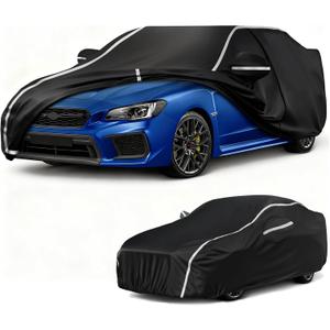 Car Cover for 2007-2026 Subaru WRX/WRX STI/Impreza, Multi-Layer Automobiles Covers Waterproof All Weather with Zipper Door, Sun Rain Snow Dust Protection
