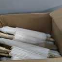 MOTOTO 32 Pieces 33 Inches White Paper Umbrellas Parasol Chinese Japanese Oiled Paper Umbrellas Decorative DIY Painting Parasol for Wedding Bridal Party Decor