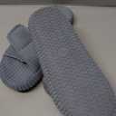 Dokela Women's Orthopedic Slippers with Arch Support Comfy Adjustable Memory Foam Open Toe House Slippers Bedroom Shoes for Plantar Fasciitis Indoor Outdoor Size 36/37