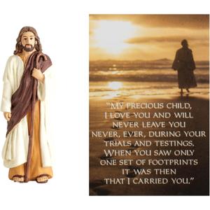 Dicksons My Precious Child Footprints Golden Sunset 3.5 x 5.5 Resin Decorative Tabletop Figurine Gift Set