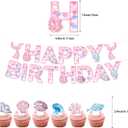 175PCS Mermaid Party Decorations, Mermaid Theme Party Supplies Plates and Napkins Set, Tableware,Banner, Hanging Swirls, Tablecloth, Balloon,Cake Cupcake Topper,Honeycomb Centerpiece Baby Shower