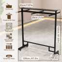 VITNSVILEBlack Clothing Racks with Removable 6/8 Arms Floor Standing Metal Garment Rack with Wheels Heavy Retail Display Racks Shirt Clothes Display Stand for Boutiques (47.2 * 19.6 * 61.02in)