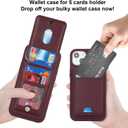 for iPhone 15 Plus Wallet Case magsafe Compatible with Card Holder for Women Men 2 in 1 Detachable Magnetic Shockproof Phone case Stand Leather Credit Card Slots-Wine Red