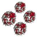 Christmas Flocking Wreath Front Door Christmas Wreath Holiday Party Decor