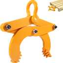 Pallet Puller Clamp 1T/2204LBS Pallet Jack Puller Steel Single Scissor Hook Puller, 5 Inch Jaw Opening Pallet Grabber Heavy Duty Forklift Material Handling Stump Puller Pulling Hoisting Wood-Yellow