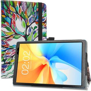 LiuShan Compatible with TECLAST P25T case,Vortex T10M Pro Plus case,PU Leather Slim Folding Stand Cover for TECLAST 10 inch 2023 P25T/ Vortex T10/ Vortex T10M/ Vortex T10M Pro Plus Tablet,Love Tree