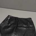 Danysu Stretchy Mini Skorts Low Waist Skirt with Shorts Side Slit 2025 Sports Daily Going Out Outfits (X-Small, Leather Black)