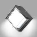 BIRITALO LED Porch Lights Wall Mount 12W 6500K Double-Layer Cover Exterior LED Wall Light Matte Aluminum IP65 Waterproof for Yard Garage Stairway House