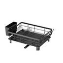 Over Sink Dish Drying Rack - Kitchen Utensils Organizer with Drain Board - Countertop Dish Drainer for Plates, Bowls, Chopsticks, Spoons - Space-Saving Dish Rack for Efficient Kitchen Organ