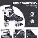 METROLLER Roller Skates for Girls Ages 5-8 8-12 and Boys Teens, Adjustable 4 Sizes for Kids Toddler Rollerskates with Light up Wheels, for Women, Size  (7-10Men/8-11Women)