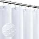 White Cloth-Textured Shower Curtain, Hotel Style, 72 X 72