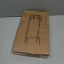 Outdoor Garden Hose Holder, Black Metal Freestanding Water Pipe Hanger, Rustproof Weather Resistant Storage Rack, 45-Inch Height