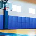 Liliful Gym Wall Padding Protection Wall Pad Durable Waterproof Gym Basketball Court Protectors with Double Sided Tape for Garage Basement Taekwondo Safety(72 x 20 x 2,Blue,1 Pcs)