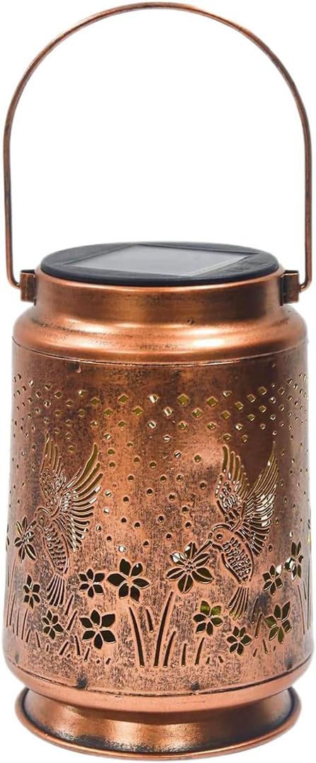 Hummingbird Solar Lanterns Outdoor Waterproof | Metal Solar Powered Garden Light | Decorative Landscape Lamp | for Patio Yard Balcony Farm Pathway Lawn Garden Night Decoration