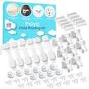 Inaya Complete Baby Proofing Kit - Child Safety Hidden Locks for Cabinets & Drawers, Adjustable Safety Latches, Corner Guards and Outlet Covers - Baby Proof Pack to Keep Your Child Safe at Home (40 Piece Set)